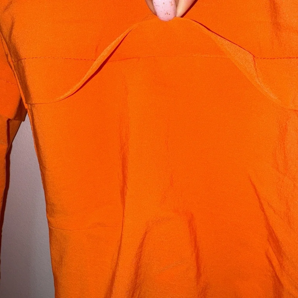 American Stitch Baggy Cargo Pants Mens Large Orange Zip‎ Utility Outdoor NWT